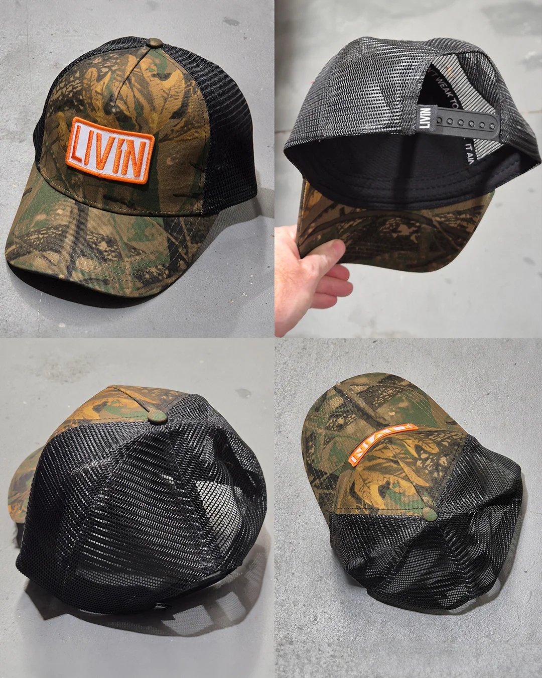 LIVIN Camo Trucker Cap - Image 9